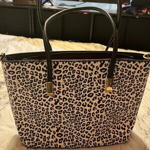 Black and White Animal Print Handbag